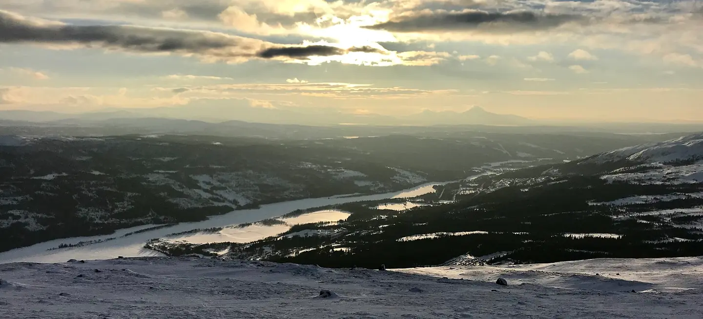 View from the top of Åre ski center