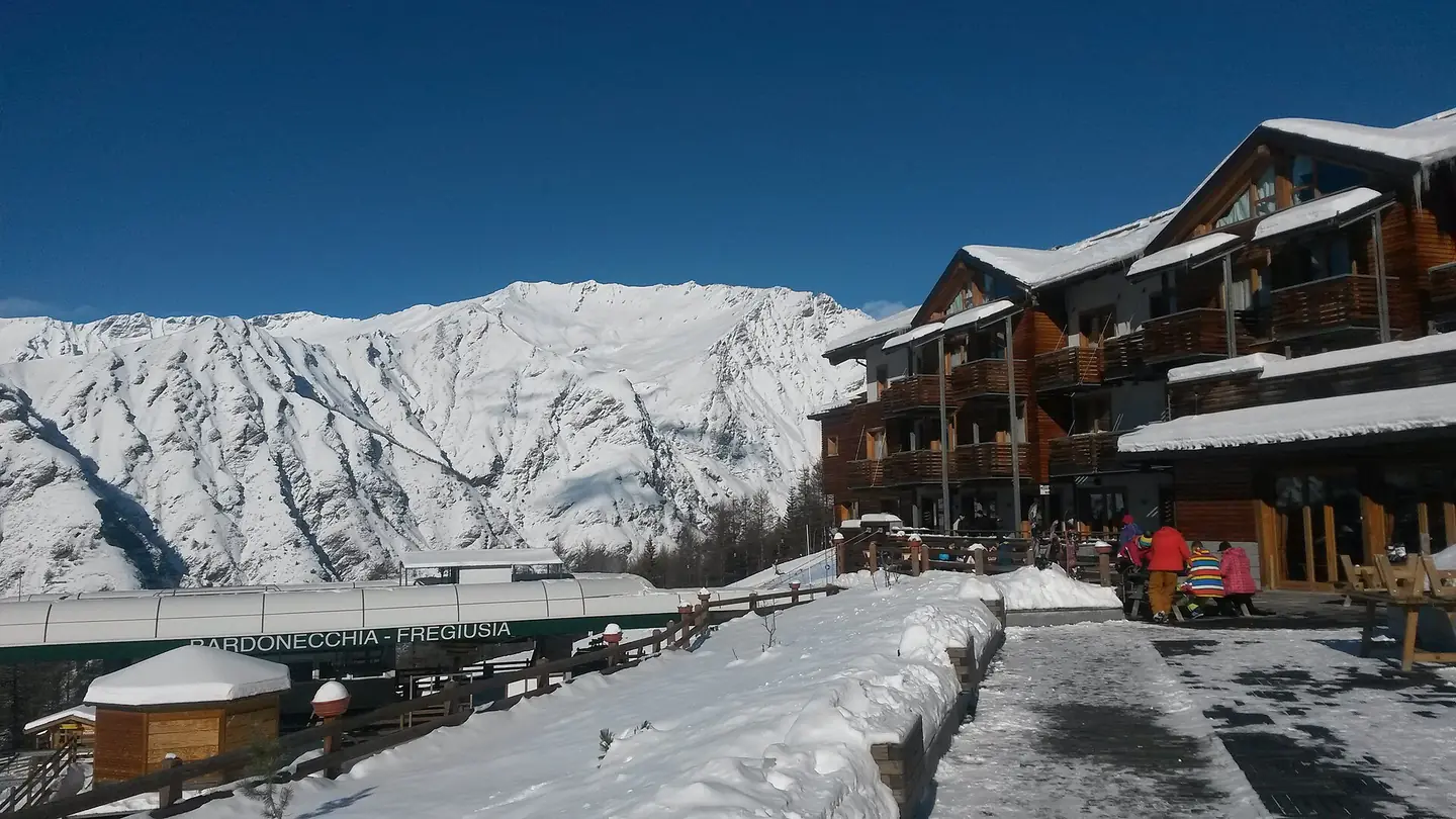 Hotel Jafferau oberhalb von Bardonecchia in etwa 1950 m Höhe