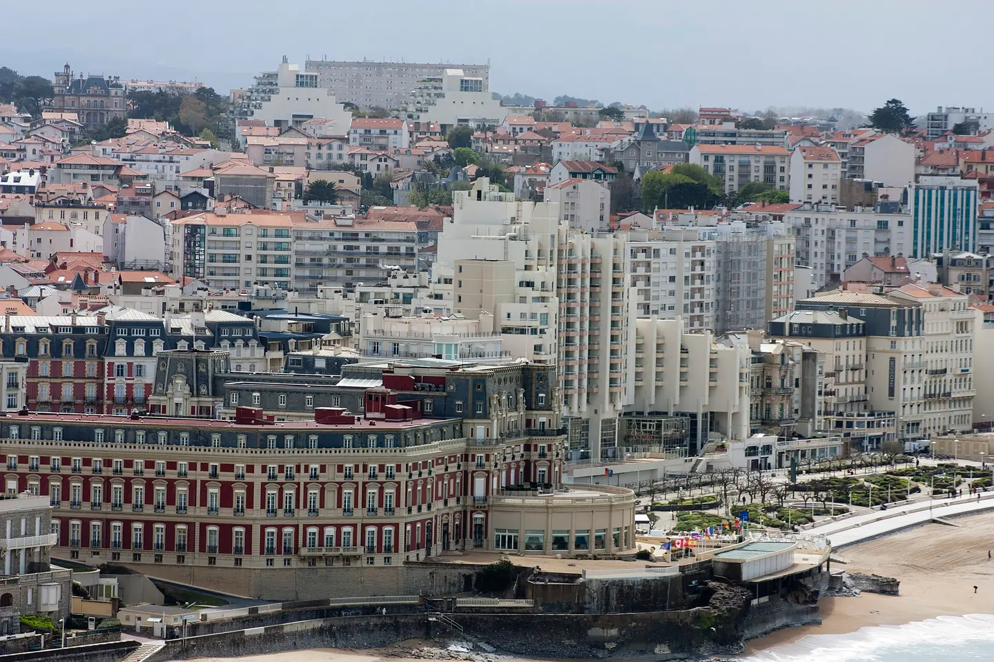 Palace Hotel, Surf Miramar, Victoria Surf, on the main beach of Biarritz