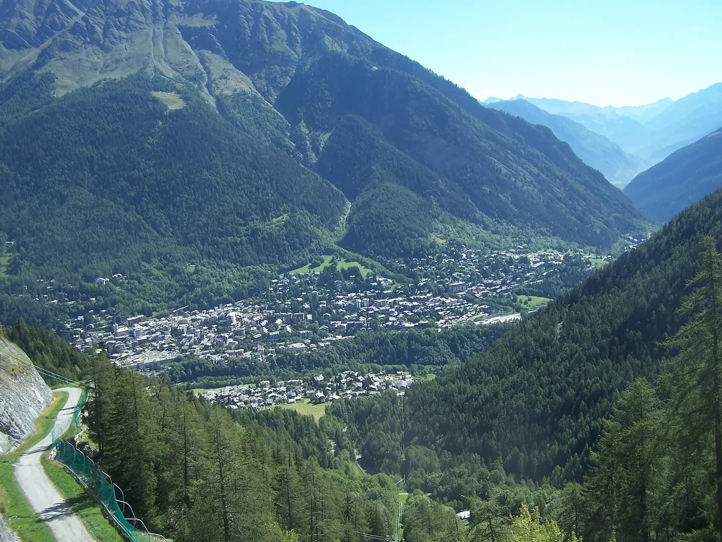 view on Courmayeur, Aosta valley, Italy
