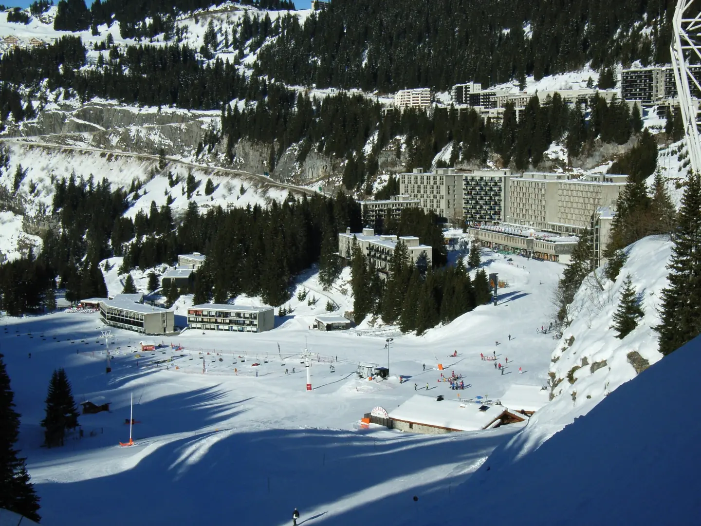 photo de la station de ski Flaine, prise le 11 janvier 2006 11h
