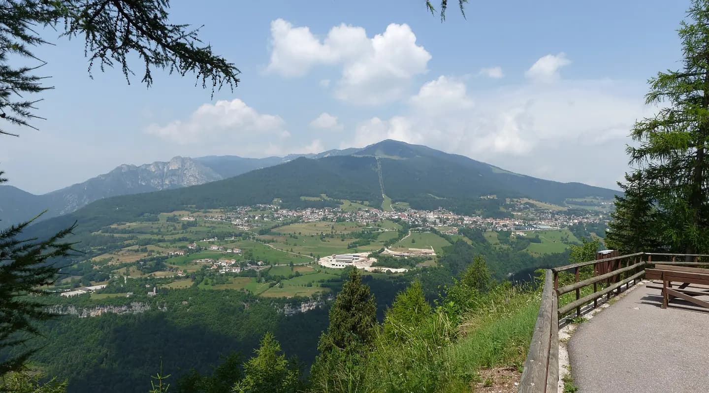 Folgaria (Italy): panorama of Folgaria near the village of Serrada