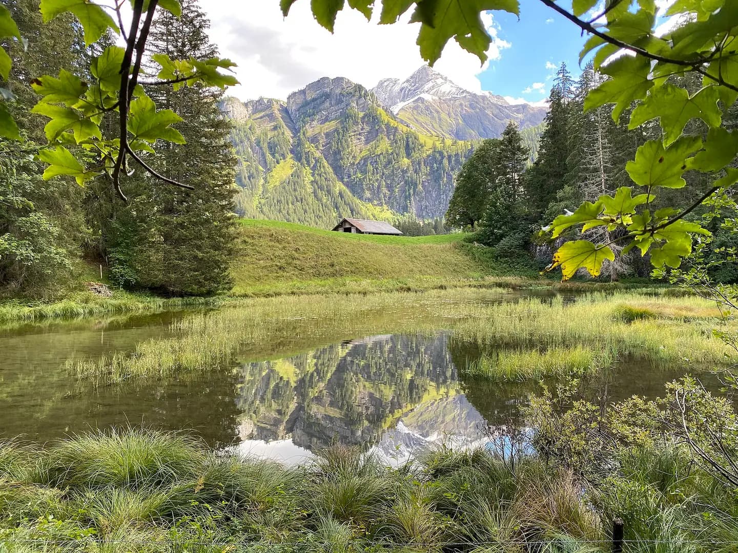 A mountain lake in Gstaad Switzerland