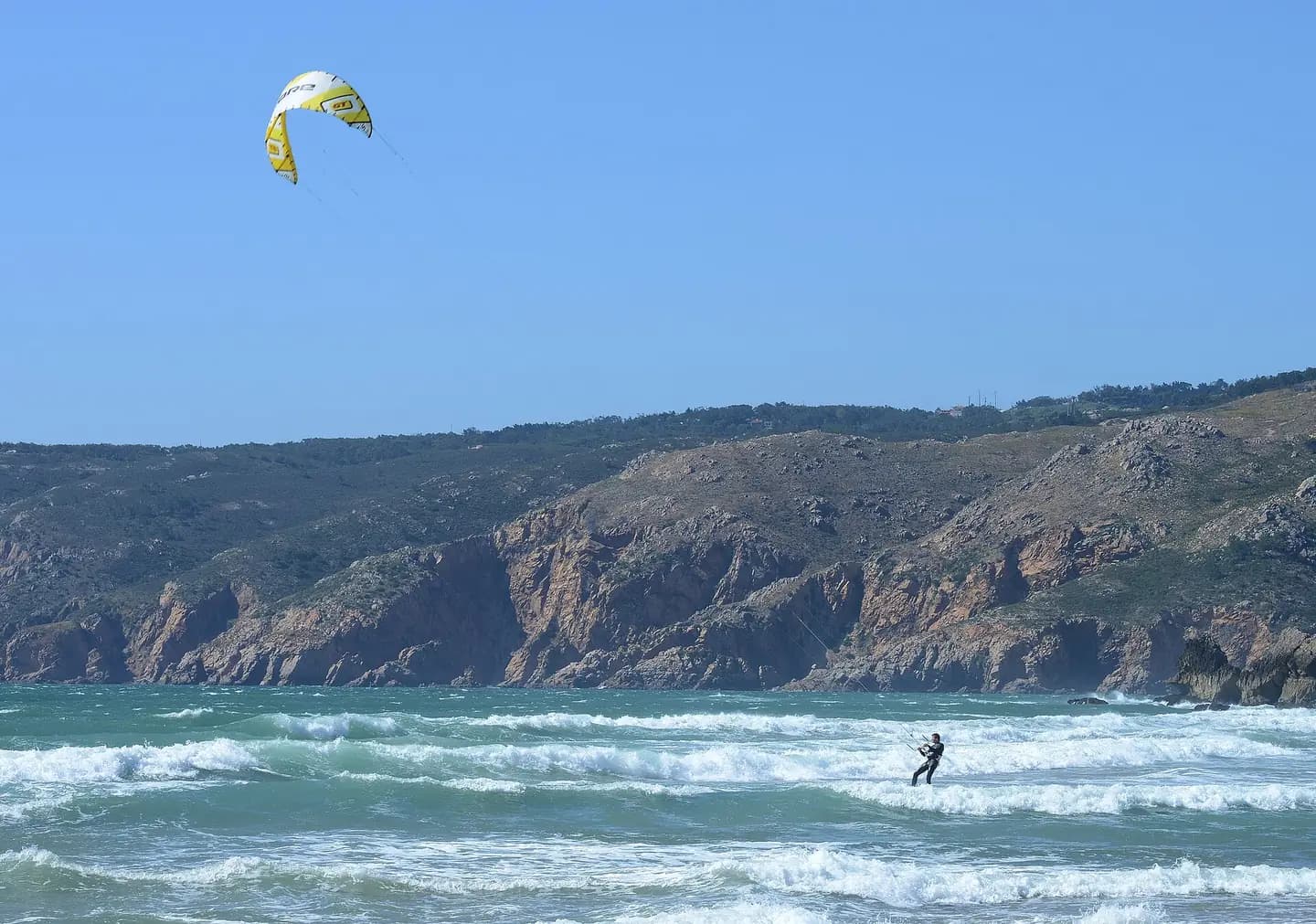 Kite surfing at Guincho Beach, Portugal