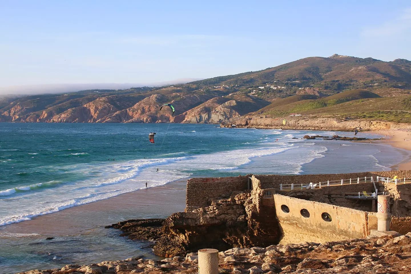 Guincho beach (Praia) Portugal. Windy but beautiful, perfect for surfers and kitesurfing