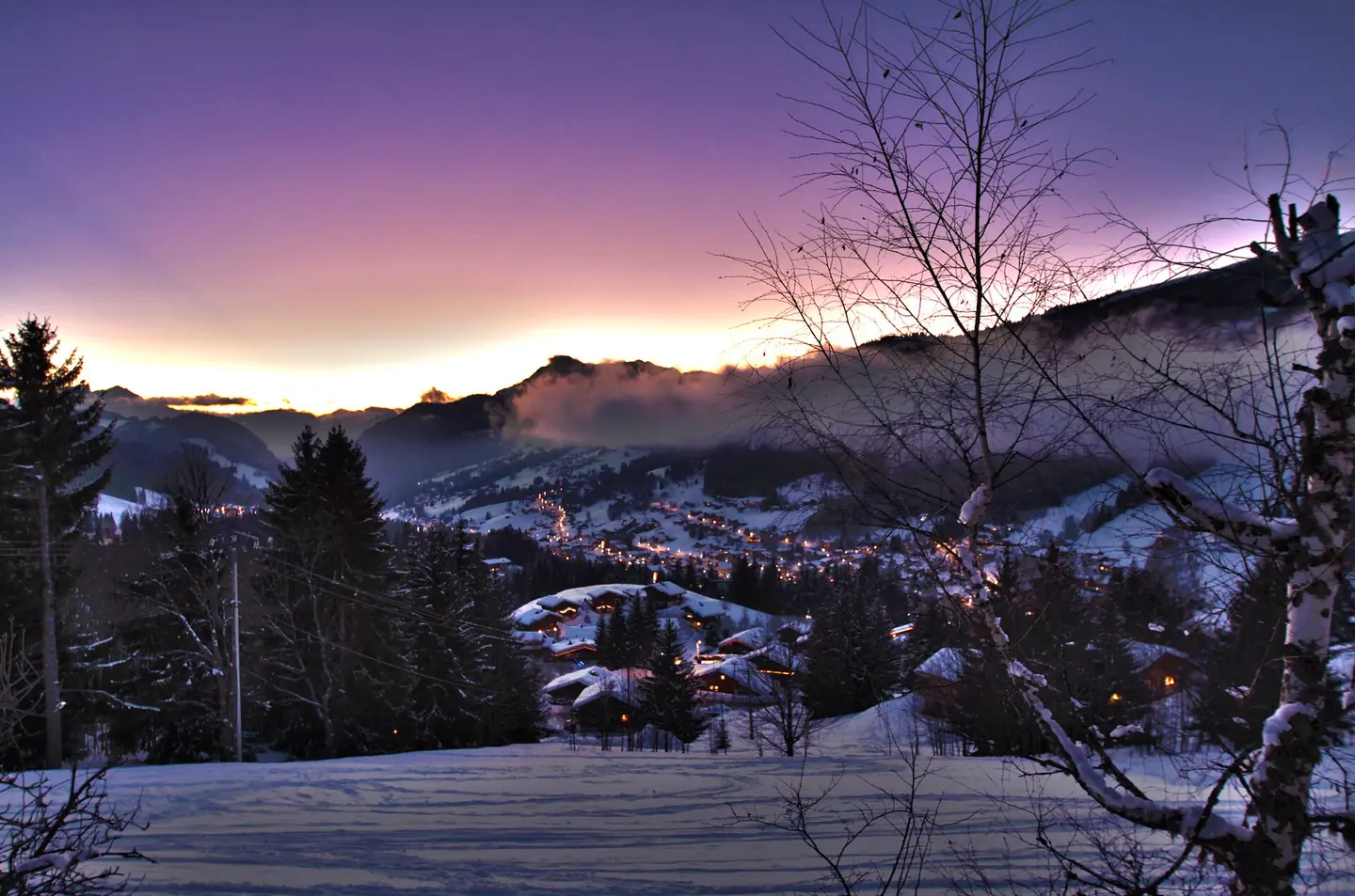 500px provided description: A view of the little town between mountains