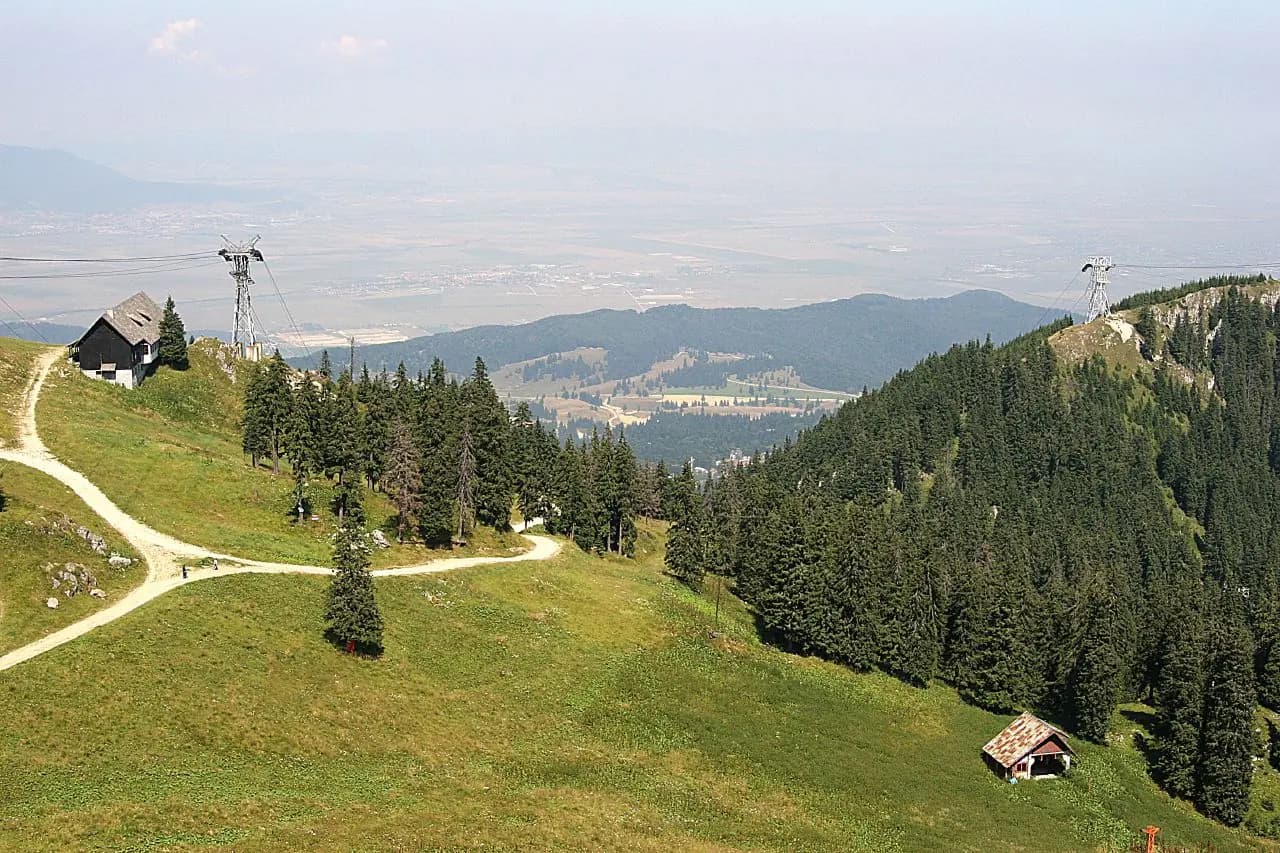 Poiana Braşov. View from the cable car station