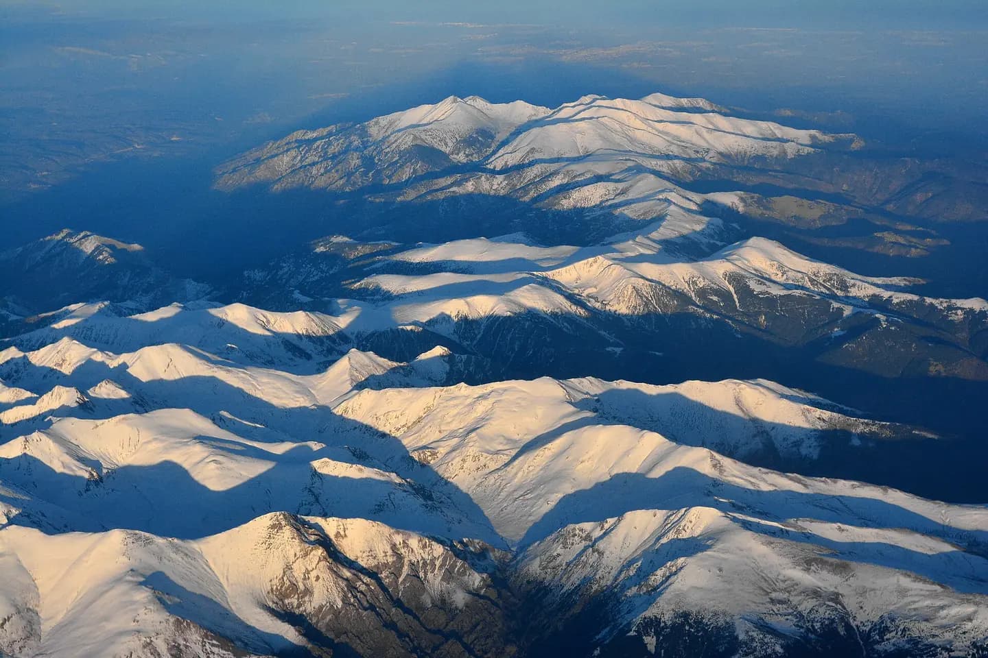 The Pyrenees mountains in December