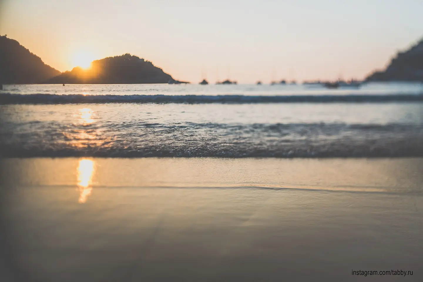 Sunsets of Kontxa bay, San Sebastian, Spain