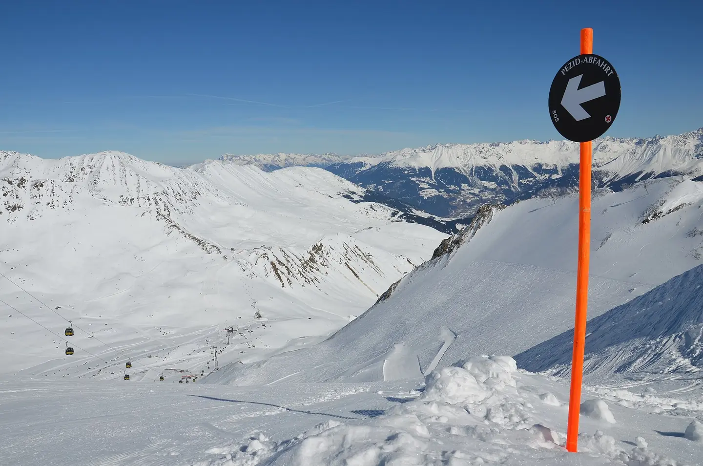 The Black Pezdiabfahrte Piste at The Skiingresort Serfaus-Fiss-Ladis