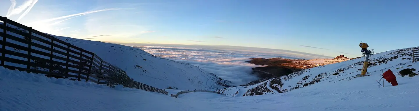 Ski slope in Sierra Nevada, Spain