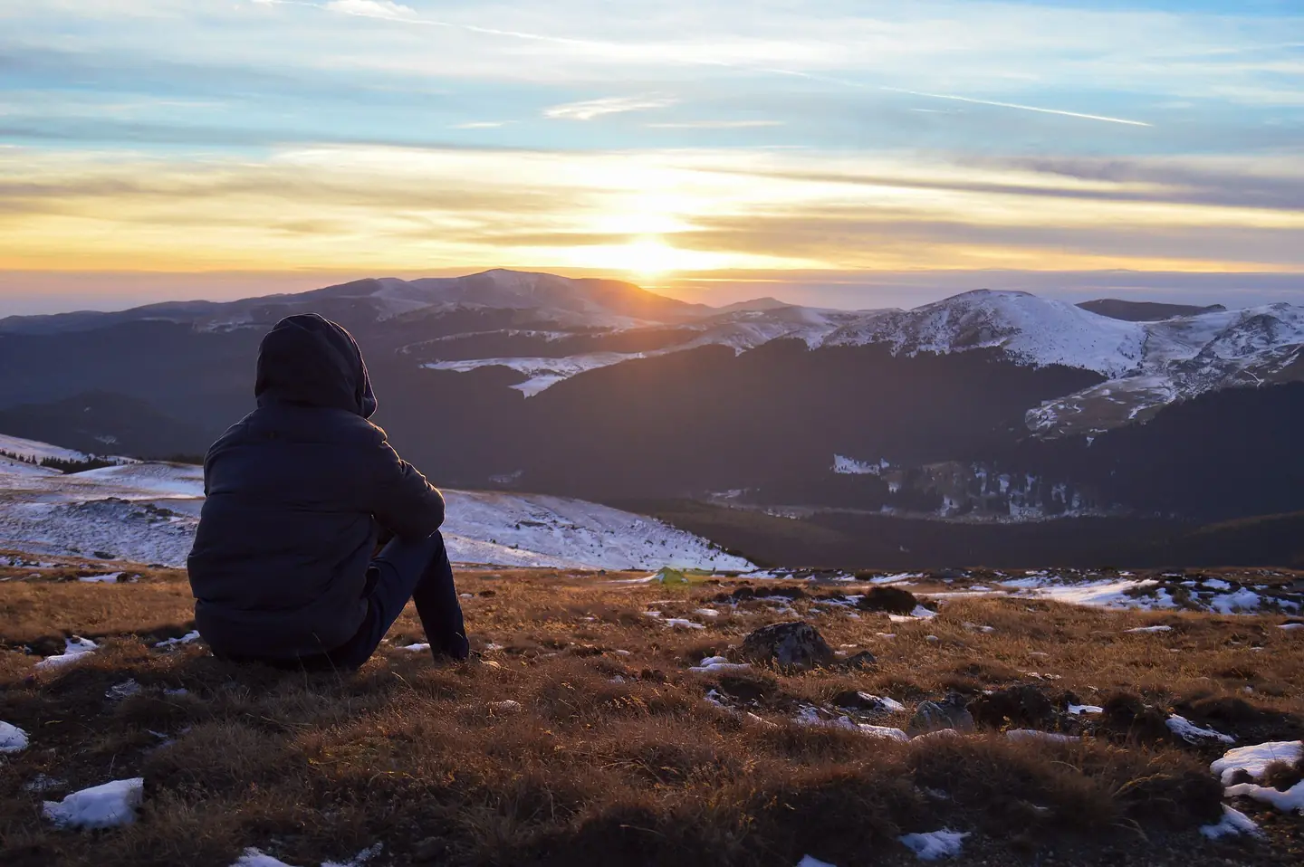 Sunset watching on Sinaia mountain