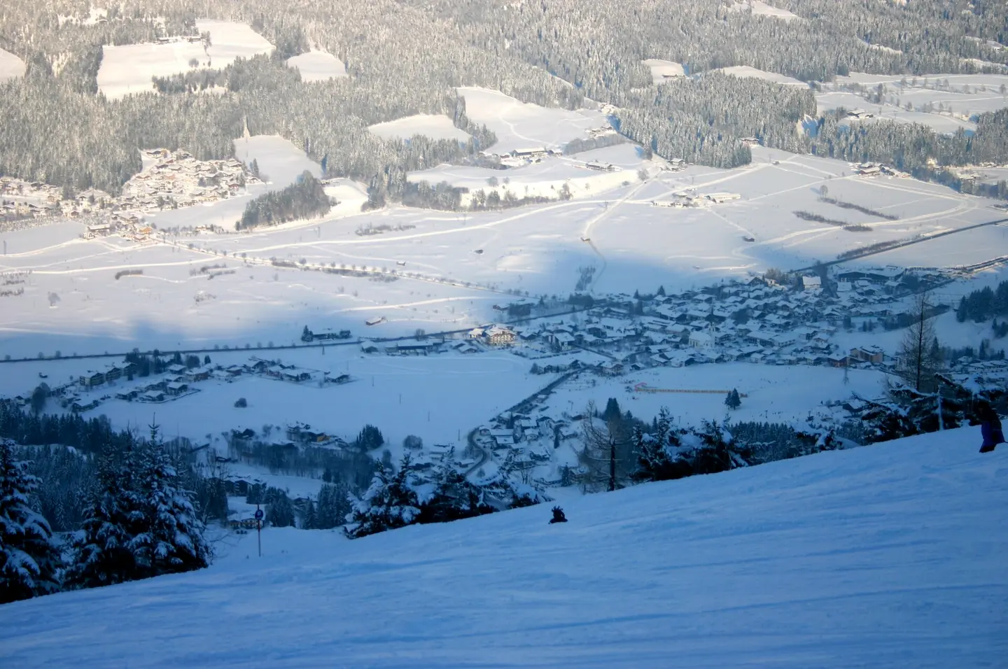 This is the village Ellmau in Austria Ski resort: Skiwelt Wilderkaiser Brixental