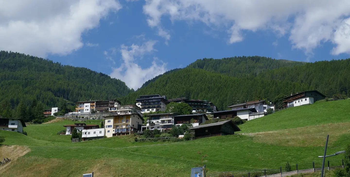 Buildings on the Panoramastraße and Seestraße in Sölden, Austria