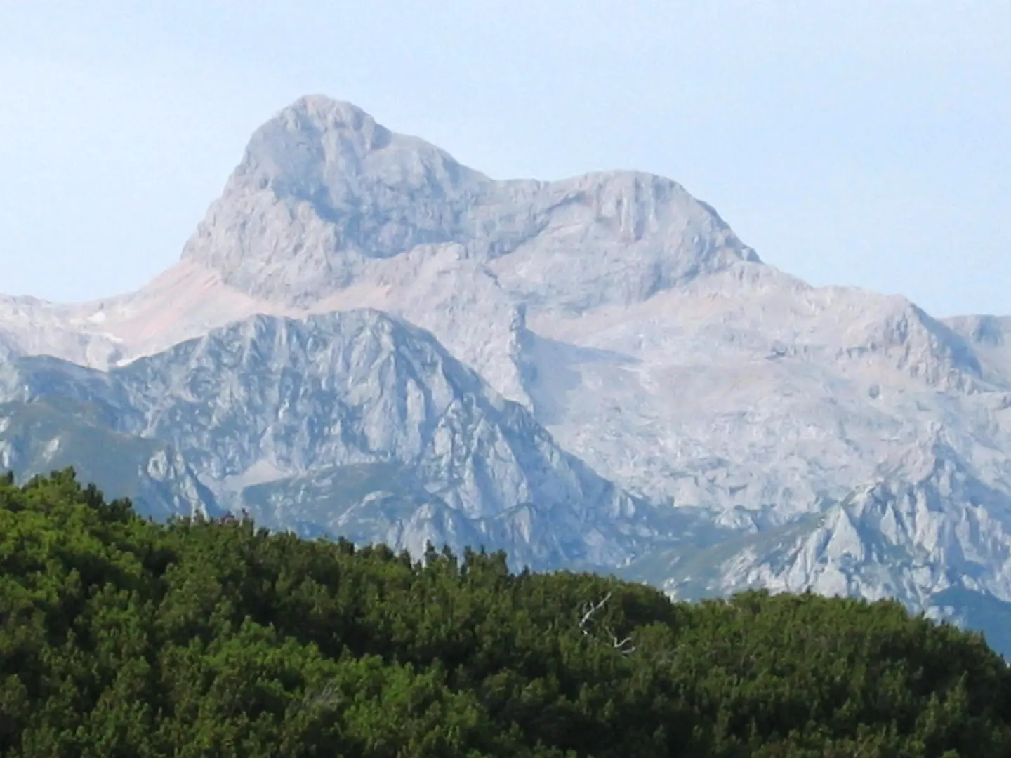 Triglav, highest mountain in Slovenia, as seen from Vogel, ski resort in Julian Alps, Slovenia (summer) photo: Ziga 19:18, 29 December 2006 (UTC)