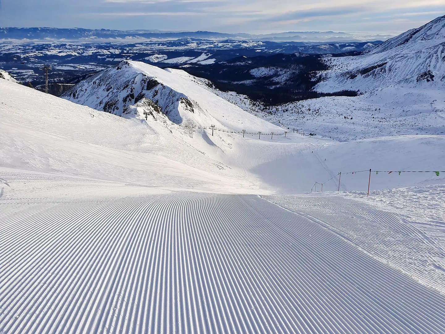 Beginning of the ski run (black) Kasprowy Wierch, Gąsienicowa