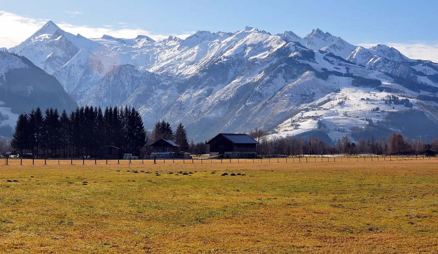The walk to Kaprun from Zell am See. Kaprun is in the distance