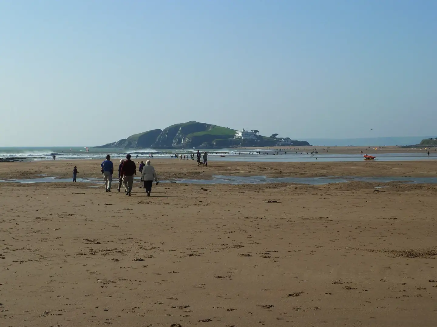 Bantham Beach looking towards Burgh Island