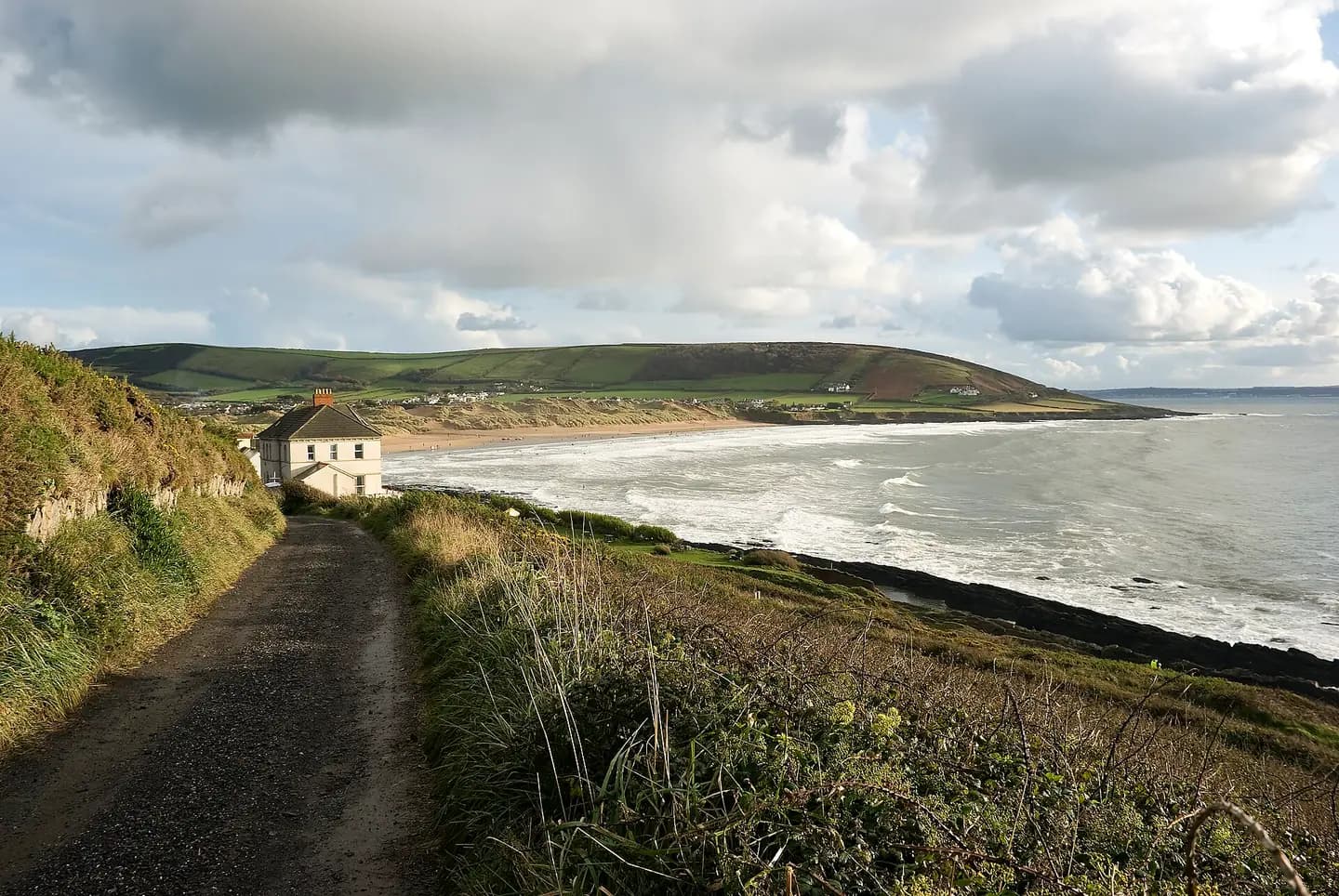 Looking towards Croyde Beach from Middleborough Hill