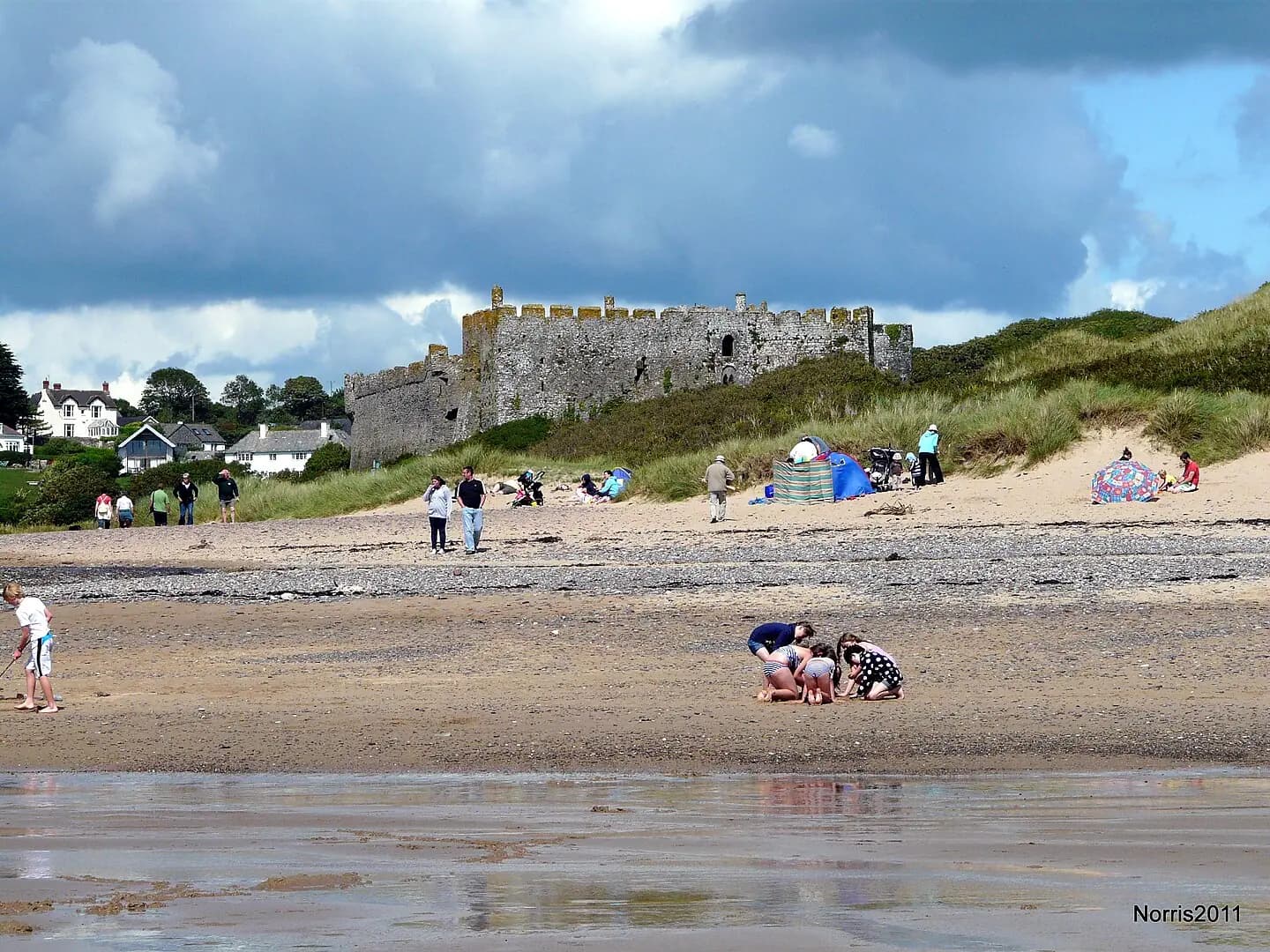 Manorbier Castle from the beach