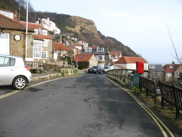 In Runswick Bay village
