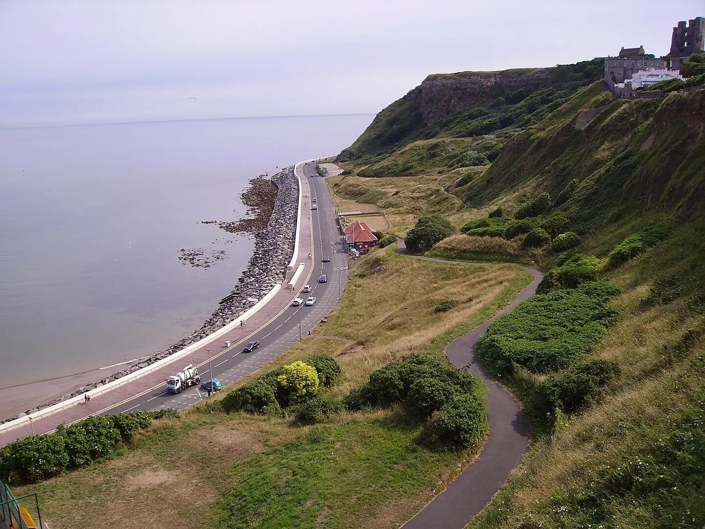 beach of Scarborough in North Yorkshire , United Kingdom