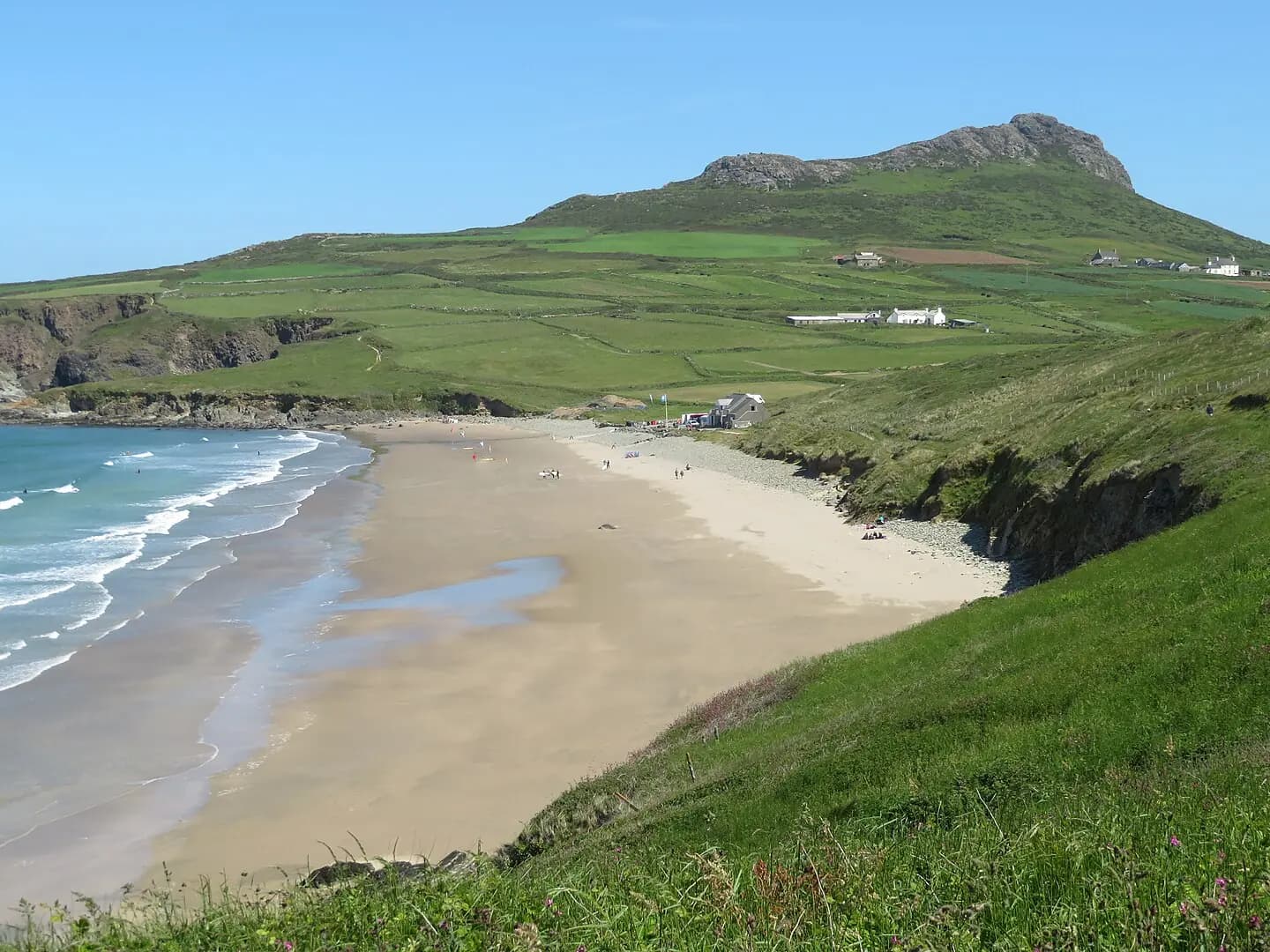 Porth Mawr (Whitesands Bay) near Tyddewi (St David's), Sir Benfro, Cymru, Wales