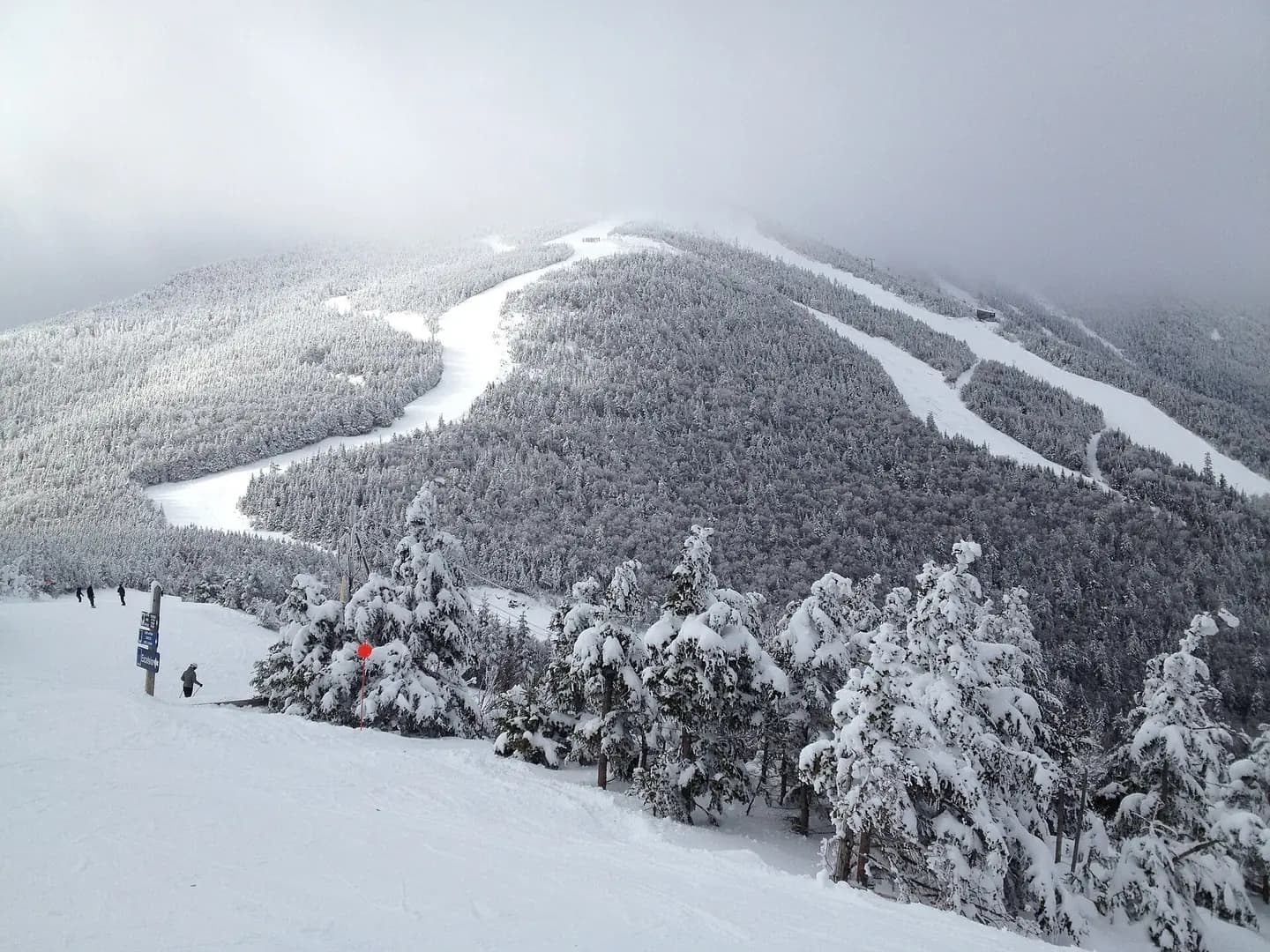 On top of the Whiteface Mountain Ski Area - the view from the gondola lift station