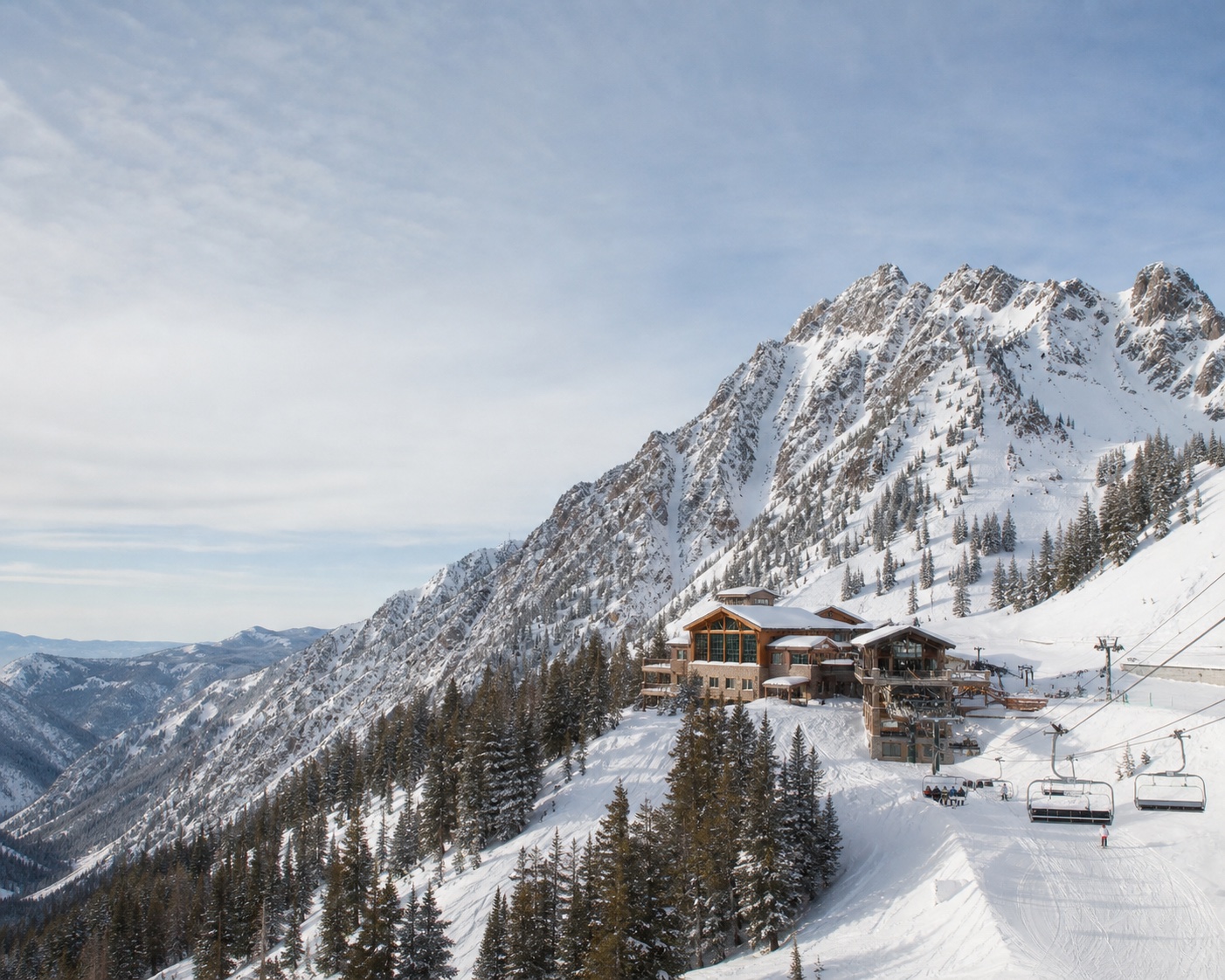Solitude's Summit Express entering Honeycomb Canyon beneath Fantasy Ridge